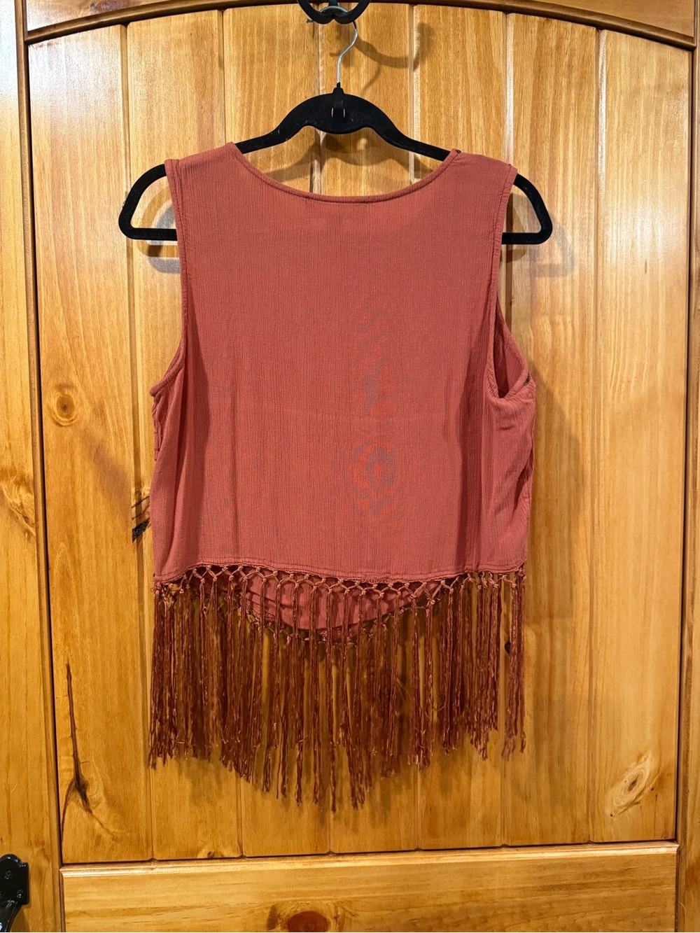 Idyllwind Beaded Fringe Tank Top in Rust - Picture 3 of 3